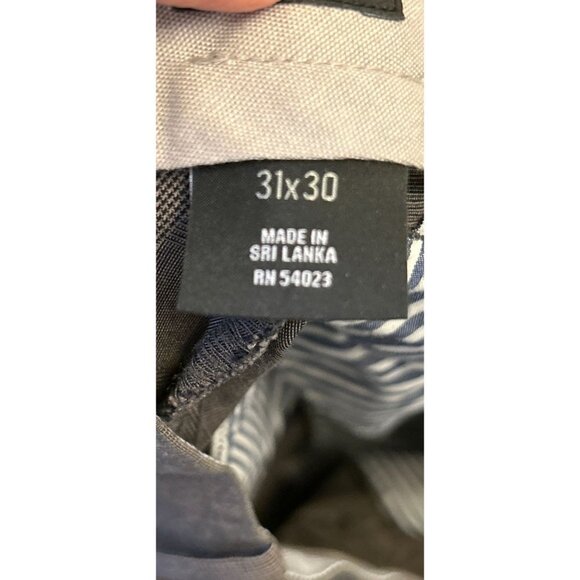 GAP Tailored Casual Pants Strait Fit Cotton Trousers in Beige Tartan Size 31/30 - Picture 4 of 8